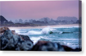 Beautiful magenta sunrise at Half Moon Bay in California | Canvas Prints by Micky Pandher